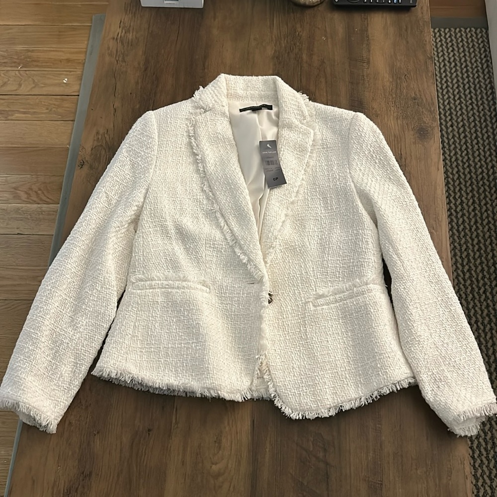 White Ann Taylor blazer size OP